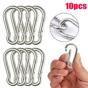 Sznury i pasa 10pcs mini carabiners stop aluminiowy sprężyn karabinowy haczyka karabinowa klip z kluczem na zewnątrz kemping wspinaczka wędrówki d-ring klamry 230603