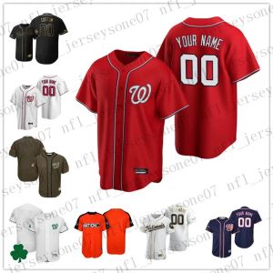 Washington''Nationals''Custom Mens women youth blue grey red Authentic 2020 Home Jersey