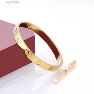 Love Screw Bracelet Designer Mens Bangle Jóias de luxo Feminino 5.0 Liga de Aço Banhado a Ouro Artesanato Cores Ouro Prata Rosa Não Alérgicotxa3