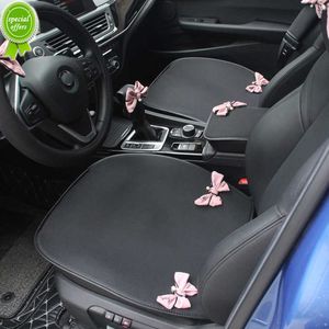 New Cute Bowknot Car Interior Accessories Coprisedili per auto universali Breathe Ice Silk Cuscino per sedile automatico Tappetini per quattro stagioni