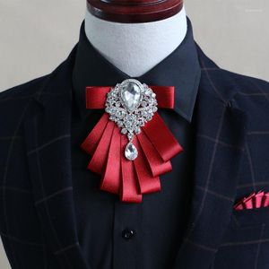 Bow Ties Erkekler Rhinestone Kravat Üstün Ziyafet Düğün Damat Damat Damatçı Ev Sahibi Takı Takı Takı Yetişkin Lüks El Yapımı Bowtie Kadın