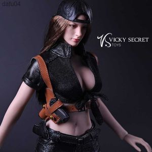 Vstoys 1/6 Scale Soldier Secret Female Killer Black Sexy Set F Ph Female Bag Plastic Body 12''action Figure Clothing Accessories L230522