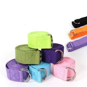 Motstånd Bands Sport Yoga Rand Dåliga bomullsövning Rems Justerbara D-Ring Buckle Yoga Stretch Pilates Belt Resistance Fitness Band 230605