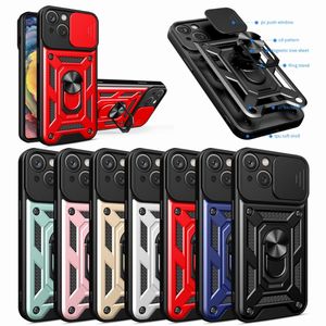 TPU PC -konsoltelefonfodral för iPhone 14 plus 13 12 Mini 11 Pro Max XR XS Max 6 7 8 SE SE3 11 14 Pro Push Push Window Protective Cover