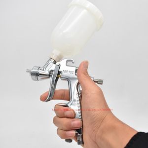 Spraypistolen Auarita MP102 LVMP Mini Spray Gun 1.0mm High Quality Stainless Steel Nozzle Car Spray gun painting tools with 250ml 400ml cup