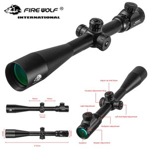Fire Wolf 10-40x50 Hunting Rifle Scope Optical Long Range Rifle High Power Sniper Optical Sight Spoting Scope for Rifle Hunting