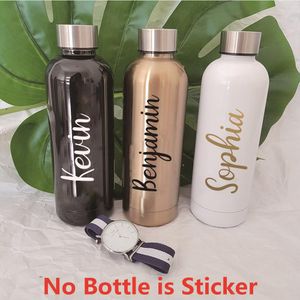 Bottiglia creativa Nome personalizzato Adesivo Dichiarazioni in vinile per la decorazione della parete della stanza della cucina Adesivi per bottiglie Poster per la decorazione della tazza Murale