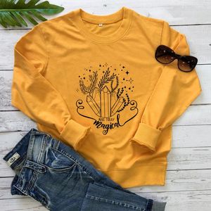 Kadın Hoodies Bugün Yapılıyor Büyülü Sweatshirt Vintage Kadınlar Uzun Kollu Jumper Cadı Kristal Sakiller