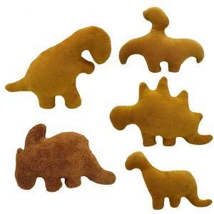 Büyük/küçük boyutlu dino tavuk nugget yumuşak peluş oyuncaklar kawaii doldurulmuş hayvan dinozor bebekleri kızlar için yastık atma