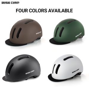 Cycling Helmets BASE CAMP Urban helmet with cloth hat eaves Folding bicycle helmets Electric power assisted MTB bike cycling parts 230603