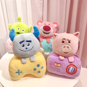 Three Eyed Blue Hair Monster Creative Game Machine Plush Toys Children's Game Companions Holiday Gift Room Decoration Wholesale