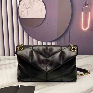 Quality Loulou High Fashion Designer Bags Real Leather Messenger Bag Chain Shoulder Crossbody Classic Flap Women Purse MM Size