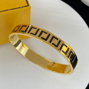 Женский модельер -дизайнерский браслет для леди бренд f Золотые браслеты