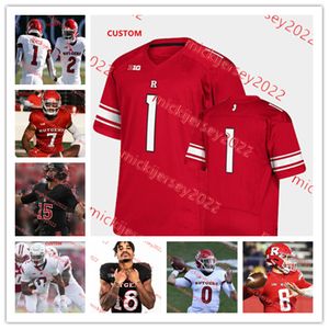 Kwabena asamoah Rashad Rochelle Rutgers Football Jersey Custite Mens Youth Q'yaeir Price Chyaeir long Shaquan Loyal Taj White Rutgers Scarlet Knights Jerseys