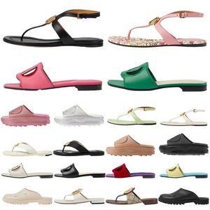 Designer Sandaler för kvinnor Sandale Fashion Luxury Flip Flops Sandalen Ladies Slip On Sandal Cut Out Blondie Slåsande plattform Slides Summer Beach Shoes