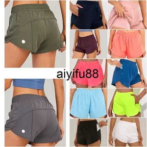 LU-0160 Brand Womens Yoga Outfits High Waist Shorts Escermare Short Fitness Wear Girls Running Elastic Adult Pants Sportswear89