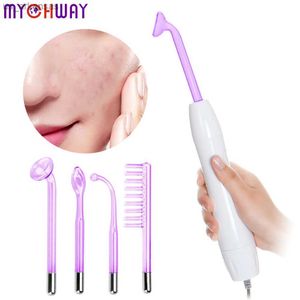 Bärbar elektrod Högfrekvens ansiktsmaskin Acne Spot Wrinkle Remover Skin Care Face Hair Spa Ansiktsbehandling Wand Massager L230523