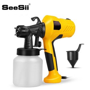 Spraypistolen SEESII 2.5mm Nozzle 800ML Handheld Spray Gun Paint Sprayers High Power Home Flow Control Electric Paint Spray Gun Easy Spraying