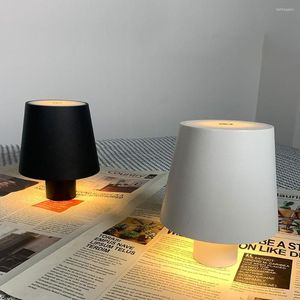 Bordslampor LED -lampa USB -laddning vattentät atmosfär nattljus enkel installation dimbar beröringskontroll för klubbstänger dekoration