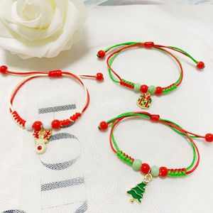 Creative Christmas Cartoon Charm Bracelets Santa Claus Christmas Tree Donut Fawn Alloy Bracelets Jewelry Gift Accessory