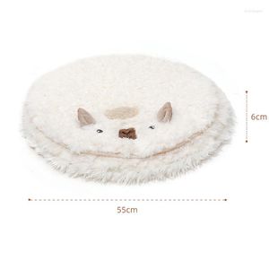 Łóżka kota alpaca wygląd wygląd kształt zimowy ciepło miękkie dorayaki halowe zwierzęta domowe gniazdo mata dla kotów psów kotek szczeniak super urocza runda