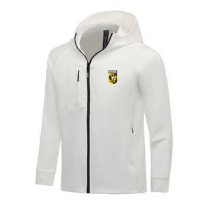 Stichting Betaald Voetbal Vitesse Men Jackets Autumn warm Coat Leisure Outdoor Jogging Hooded Sweatshirt Full Zipper Long Sleeve Casual Sports Jacket