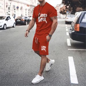 Herren Trainingsanzüge Mode Kleidung Hemd LODED DIPER DIARY OF A WIMPY KID Shorts T-Shirt Marke Sommer Casual Sport Strand Set 230605