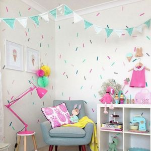 Colorful Confetti Sprinkle Wall Stickers for Baby Nursery Room Wall Decals Kids Room Bedroom Living room DIY Decorative Stickers