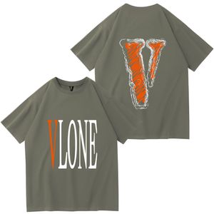 2023 Tシャツ vlone Tシャツメンズレディースデザイナー Tシャツギャラリーデパートコットントップスマン S カジュアルシャツ高級服ストリートショートパンツ袖服 VLone Tシャツ