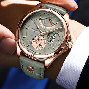 Orologi da polso Orologio al quarzo da uomo Fashion Top Luxury Sport Data Glow Dark Il marchio in pelle O6c5