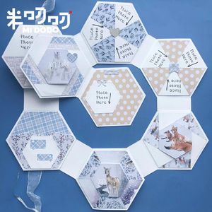 Stamping Hexagon Album Calking Dies 2020 Per scrapbooking Memory Photo Album Creazione di carta Craft Midodo New Metal Taching Dies