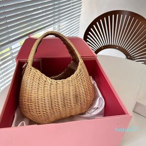 Designer Bag Mini Straw Women Crossbody Shoulder Bags Purse Basket Beach Summer Clutch Linen Blend Gold Accessory womens bags