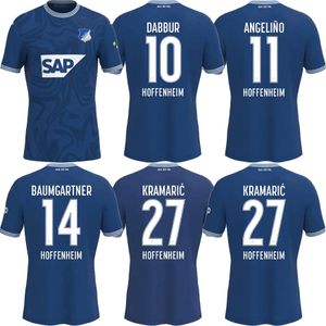 2023-24 Hoffenheim męskie koszulki piłkarskie Bebou Dabbur Baumgartner Kramaric Geiger 24 Skov Ozan Kabak Kaderabek Home Blue Football Shirts Top