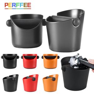 Werkzeuge Kaffee Knock Box Schwarz Anti Slip Kaffee Mahlen Dump Bin Mit Abnehmbare Knock Bar Rückstände Box Kaffee Werkzeuge Cafe zubehör