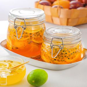 Förvaringsflaskor förseglade glasburkar med snäpplock för köket diverse mat honung kaffe salt kryddor och yoghurt bryggt äggnogsocker