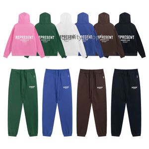 Moda Masculina Moletom Com Capuz Streetwear Moda Masculina Feminina Roupas Masculinas de Luxo Fatos de Treino Casal Sportwear Carta Impressa Amante Ternos com Capuz Moletom e Calças 2pcs