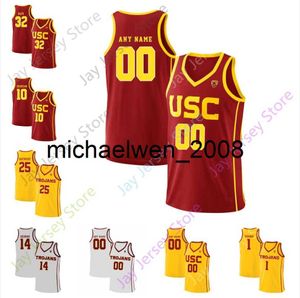 Maglia da basket Mi08 personalizzata USC Trojans College 5 Nikola Vucevic 32 O.J. Mayo 1 Nick Young