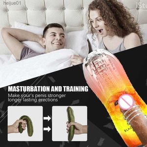 Male Masturbator Cup Soft Pussy Sex Toys Transparent Vagina Adult Endurance Exercise Products Vacuum Pocket For Men Vagina Mouth Y200417 L230518