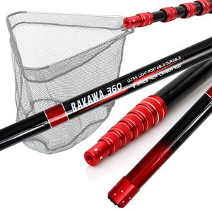 Fishing Accessories BAKAWA 4m Fishing Hand Net Fly Folding Telescopic High Carbon Rock Stream Rod Casting Spinning Ultralight Portable Accessorie 230603