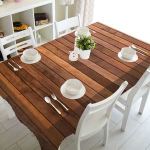 Toalha de mesa retangular com textura de madeira, toalha de mesa para decoração de casamento, à prova d'água, capa de mesa de café anti-mancha r230605