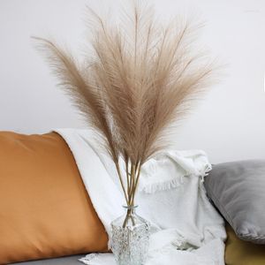 Dekorativa blommor 83 cm torkade höga pampas gräs konstgjord boho dekor för golvvas bord mittpieces bröllop dekoration hemtillbehör