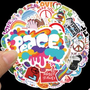 Car Stickers 50Pcs/Set Poster Small Waterproof Skateboard Cartoon Protect World Peace For Notebook Laptop Bottle Helmet Sticker Pvc Dhedc