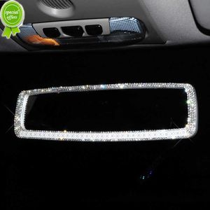 Ny Bling Car Mirror -tillbehör för kvinnor Män Rhinestone CAR BAKSIKT SPIRAL