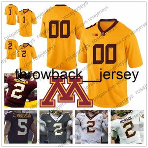 THR Anpassade Minnesota Golden Gophers #4 Shannon Brooks 17 Seth Green 21 Bryce Williams 88 Brevyn Spann-Ford Maroon Gray Men Youth Kid Jersey