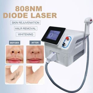 Diodenlaser mit zwei Griffen, Titan, ICE, große Leistung, 808 nm, effektive schmerzlose dauerhafte Diodenlaser-Haarentfernungsmaschine, Luft- und Wasserkühlsystem