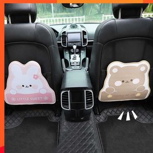 Ny Universal Car Backseat Protector Cartoon Animal Bear Bunny Kick Mat Seat Back Cover Anti-Kick Pad For Kids Waterproof Leather