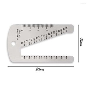 Kit di riparazione per orologi Strumenti per artigianato in pelle Modello di stencil per righello per cinturino Manuale per strumenti di misurazione in acciaio inossidabile