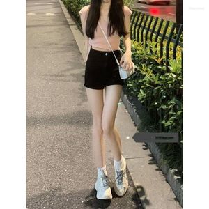 Women's Jeans Black Tight Elastic Denim Shorts For Women Summer Thin Style High Waisted Slimming Girl's Solid Cool