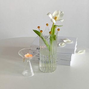 Vasi Vaso per fiori Vasi idroponici Decorazioni per la casa in vetro trasparente Decorazioni per la casa nordiche fatte a mano per la decorazione di nozze