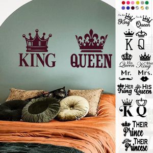 King Queen Queen Home Wall Decor Stickers для спальни пары мужа и жены комнаты наклейки на стены наклейка Съемная наклейка